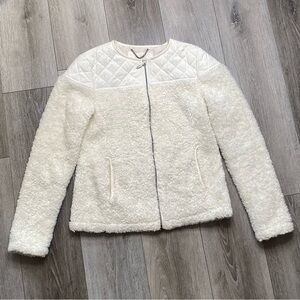 Prana Women’s Quilted Sherpa White Jacket Size Small